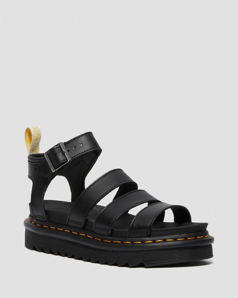 Dr Martens Vegan Blaire Felix Gladiator Sandalen Dames Zwart | NL 487ZUT